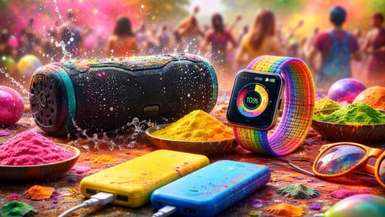 Holi 2026 Tech Essentials: Wasserdichte Lautsprecher, Smartwatch, Powerbanks und Mehr