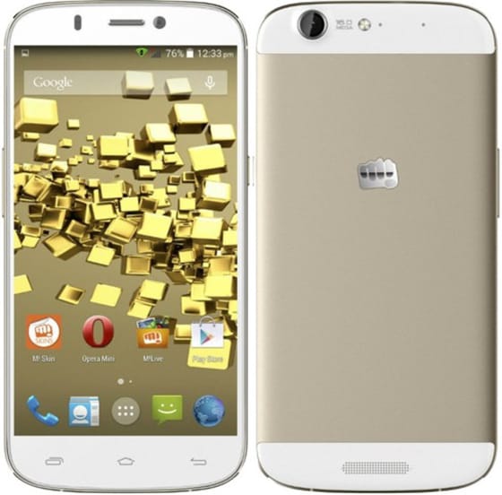 Micromax A300 Canvas Gold White Gold