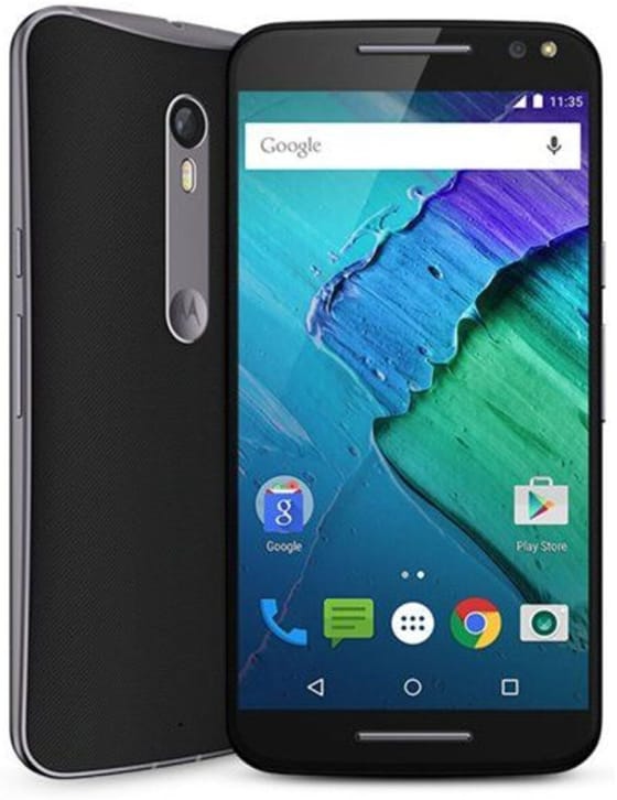 Motorola Moto X Style Schwarz Linse/ Dunkelgrauer Rahmen und Akzente/ Schwarze Soft Feel Einlage