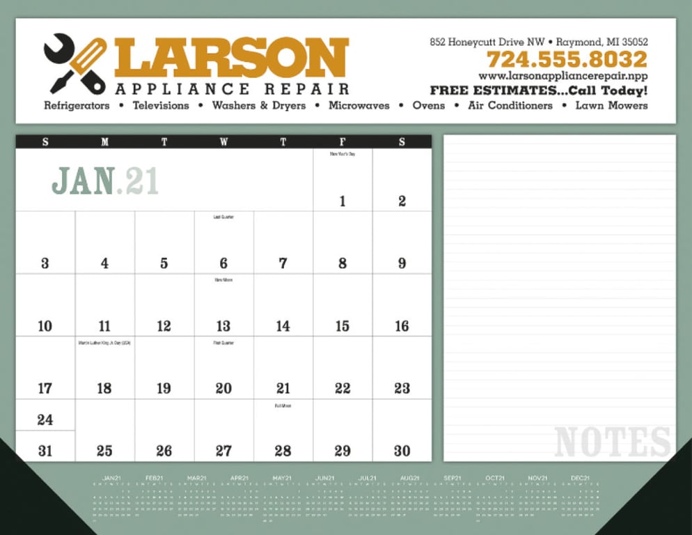 Triumph® Calendars Notes Desk Pad with Vinyl Corners — view 3