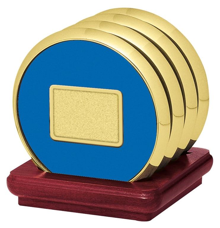 JAFFA® Four Coasters with Solid Cherry Stand — view 26