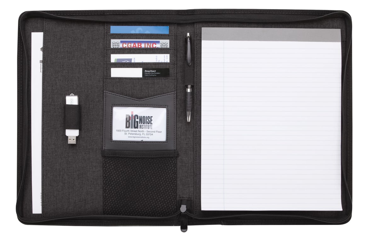 Trade Zippered Padfolio with Lined Writing Pad — view 9