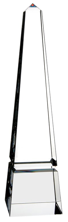 JAFFA® Barclay Obelisk Optical Crystal Award — view 4