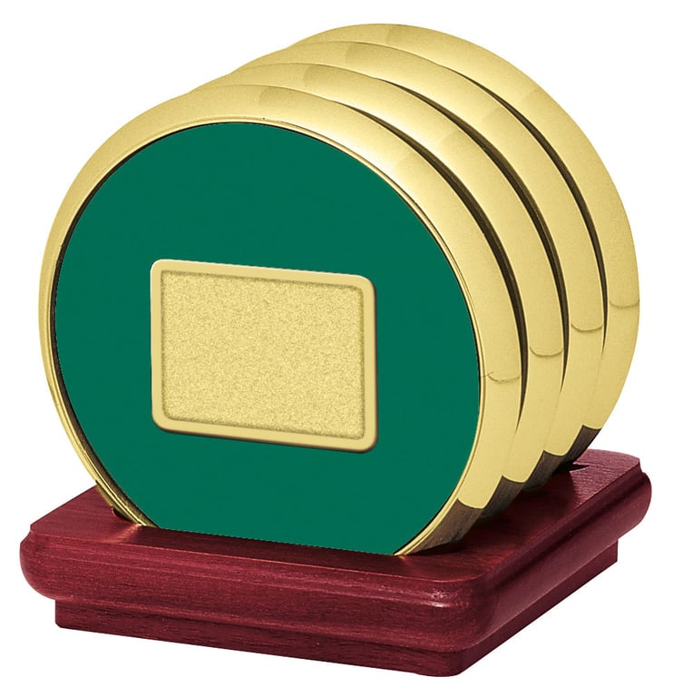 JAFFA® Four Coasters with Solid Cherry Stand — view 22