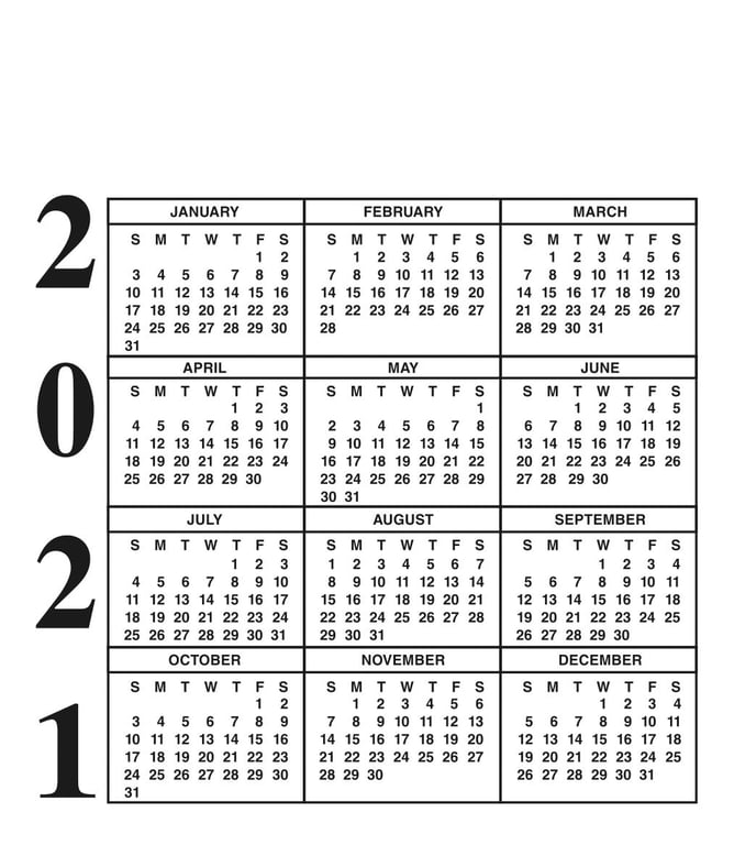 Good Value™ 20 Mil Calendar Magnet, 3.875 x 3.375 in. — view 11
