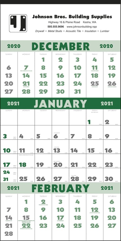 Triumph® Calendars 3-Month Planner, 12-Sheet Wall Calendar — view 3