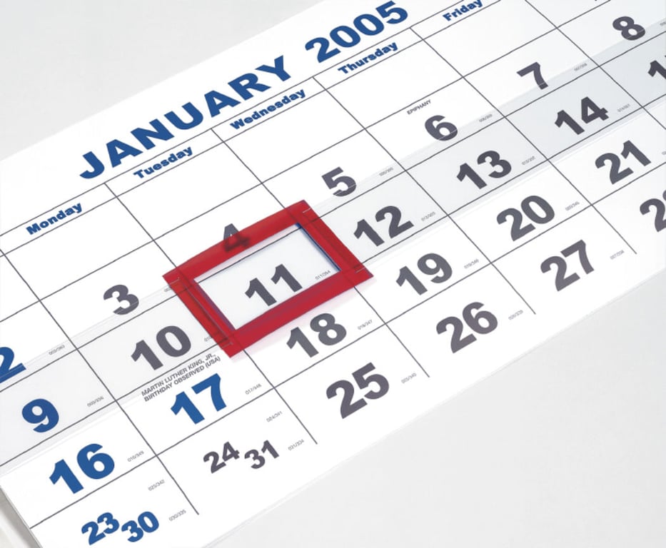 Triumph® Calendars Red & Blue Commercial Planner, 14-Month Wall Calendar — view 5