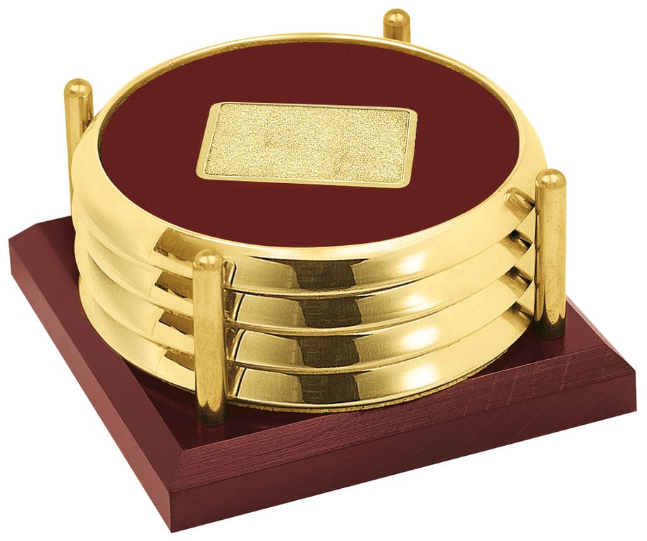JAFFA® Four Coasters with Solid Cherry Tray — view 17