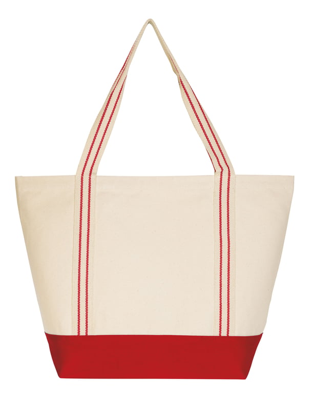 Good Value™ Cotton Travel Tote with Striped Handles — view 17