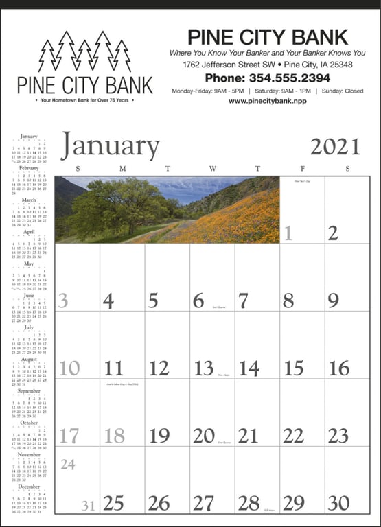 Triumph® Calendars Decorator Memo Wall Calendar, 18 x 25 in. — view 5