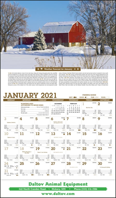 Triumph® Calendars Scenic Almanac Wall Calendar — view 9