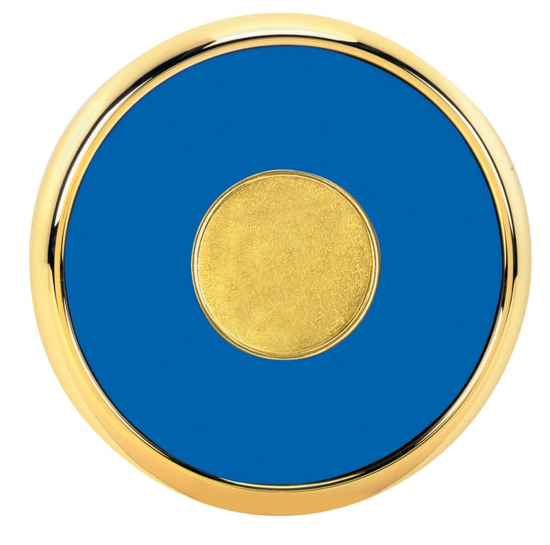 JAFFA® Round Brass Coaster with Leather Face and Cork Back — view 46