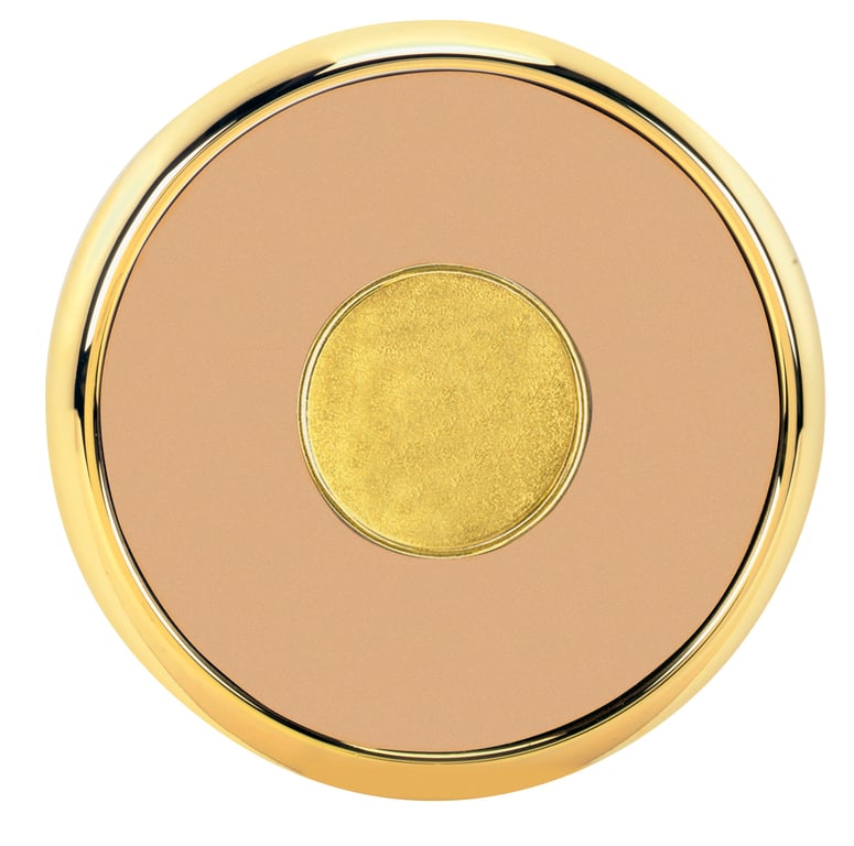 JAFFA® Round Brass Coaster with Leather Face and Cork Back — view 48