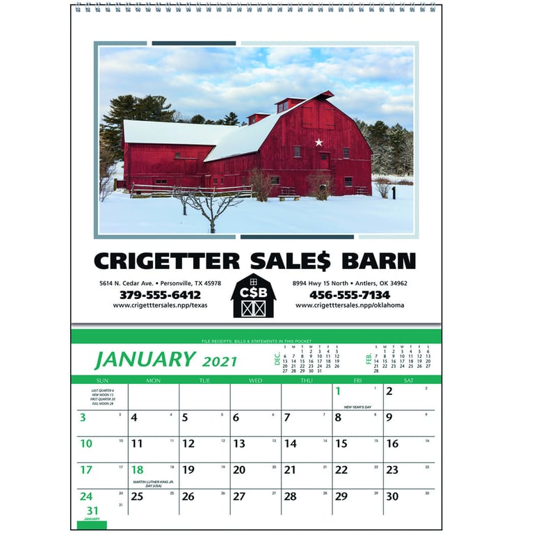 Triumph® Calendars Farm Pocket Calendar, 12-Month — view 11