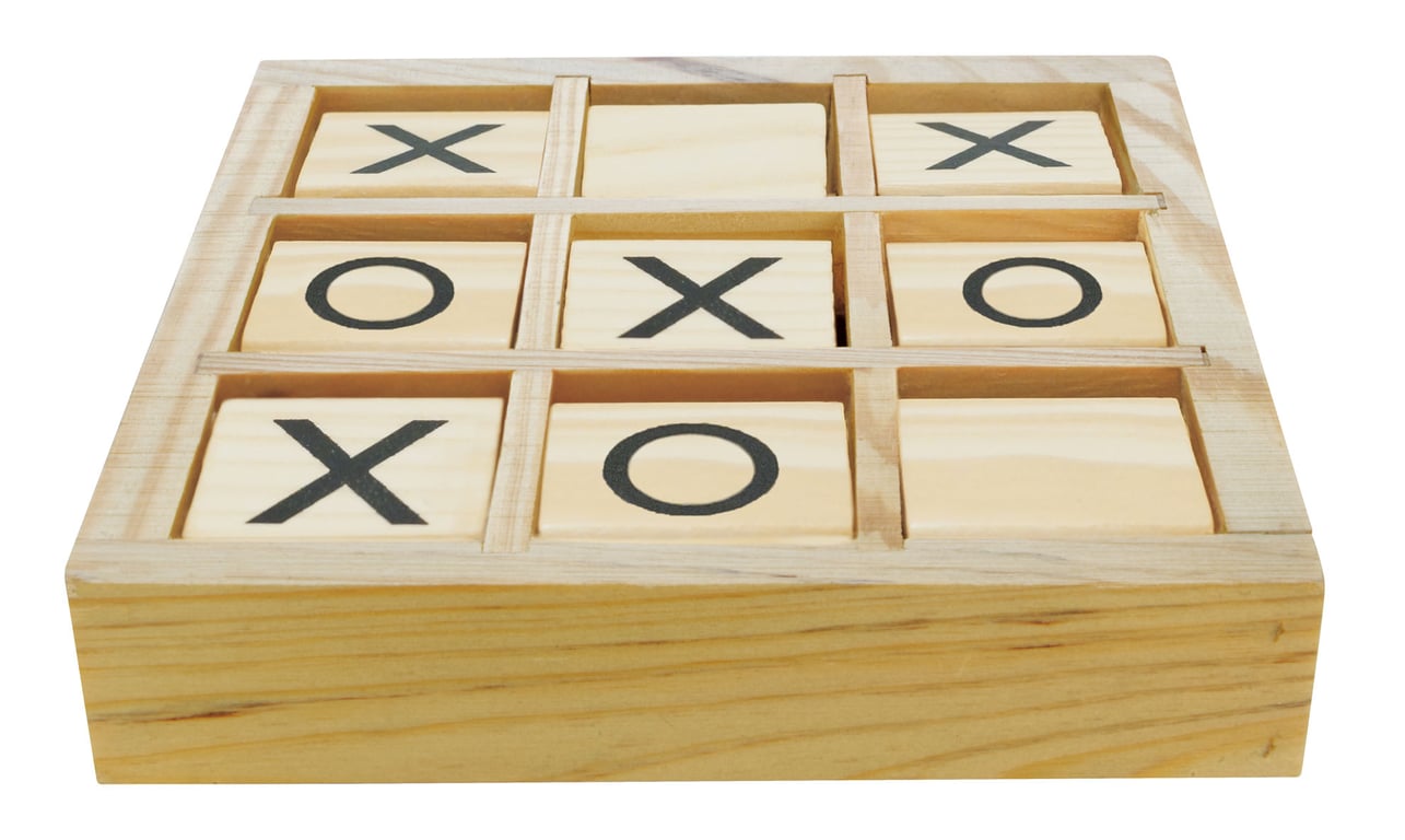 Wooden Tic-Tac-Toe Desktop Game with Nine Rotating Blocks — view 6