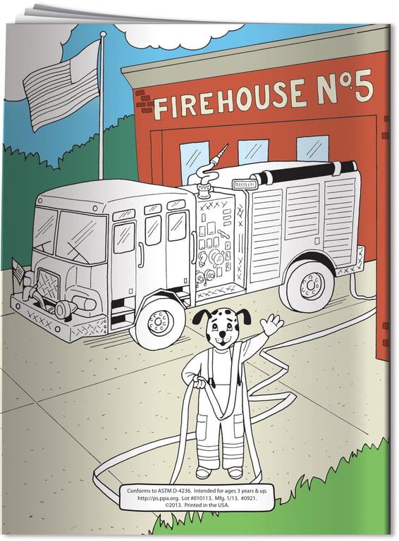 Practice Fire Safety Coloring Book, 16 Pages — view 3