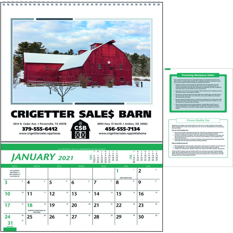 Triumph® Calendars Farm Pocket Calendar, 12-Month — view 10