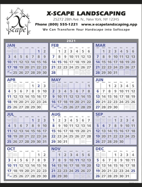 Triumph® Calendars Span-A-Year Wall Calendar, 22 x 29 in. — view 4