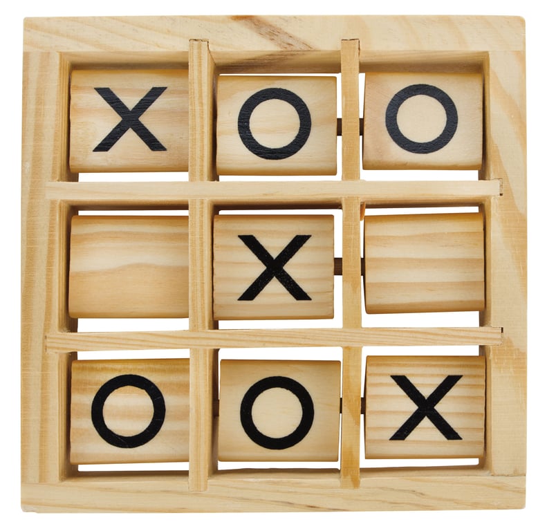 Wooden Tic-Tac-Toe Desktop Game with Nine Rotating Blocks — view 7