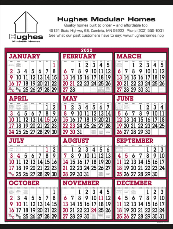 Triumph® Calendars Big Numbers Span-A-Year Wall Calendar — view 3