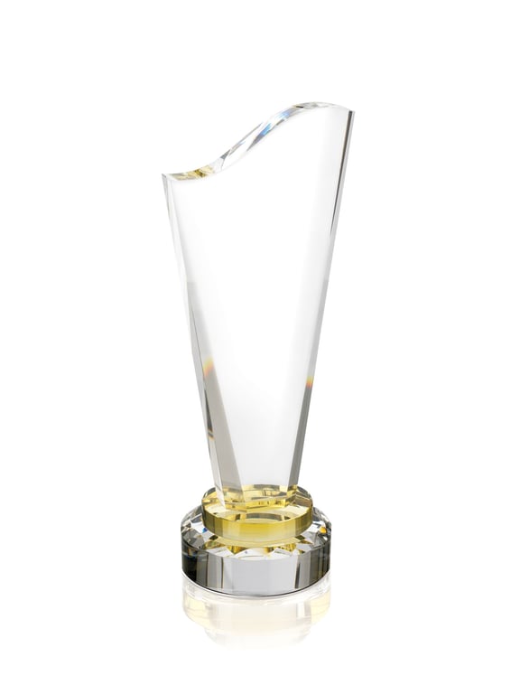 JAFFA® Canary Accent Optical Crystal Award — view 4