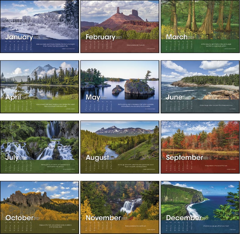 Triumph® Calendars Scenic Moments Large Desk Calendar — view 15