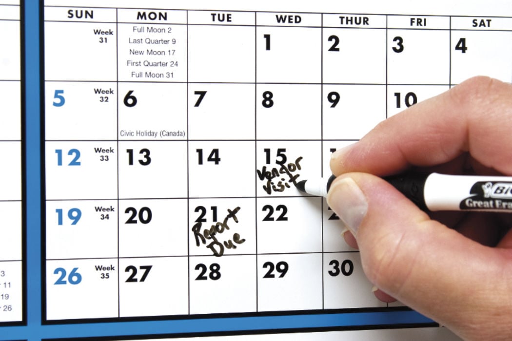 Triumph® Calendars Span-A-Year Laminated Wall Calendar with Marker — view 6