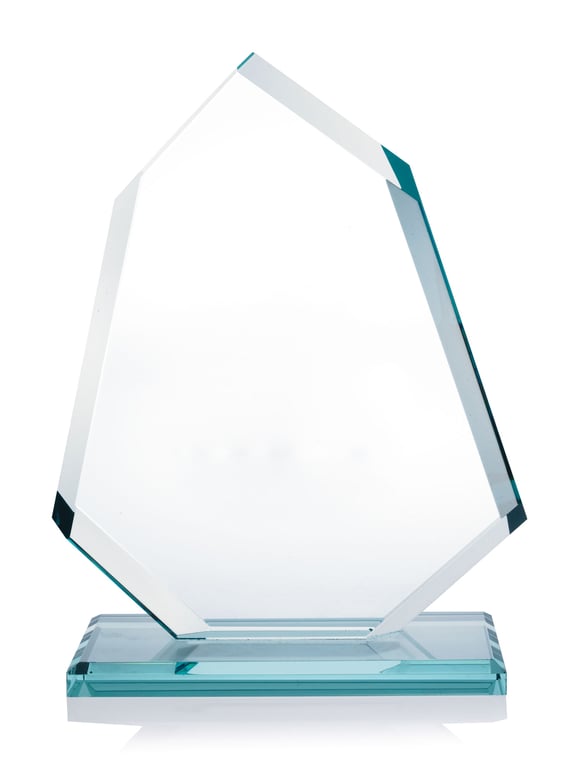JAFFA® Angular Award in Jade Glass, 8.5 in. — view 4