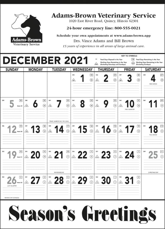 Triumph® Black & White Contractor Memo Calendar — view 5