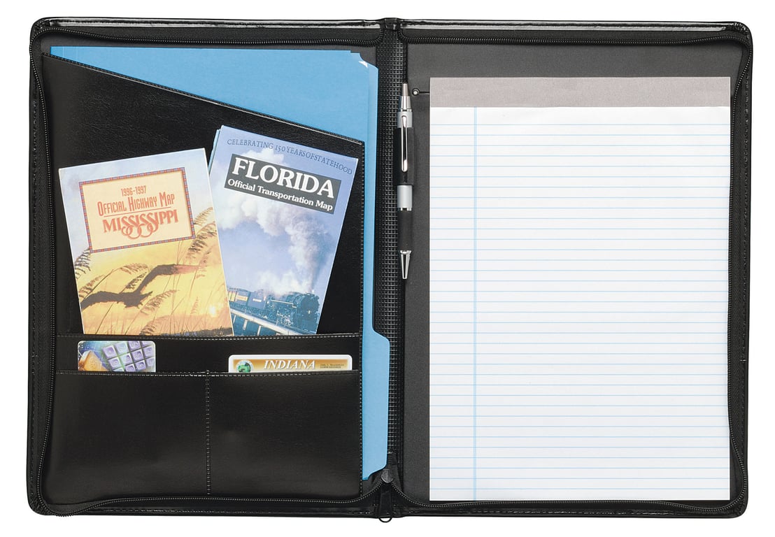 Good Value™ Script Zippered Padfolio — view 7