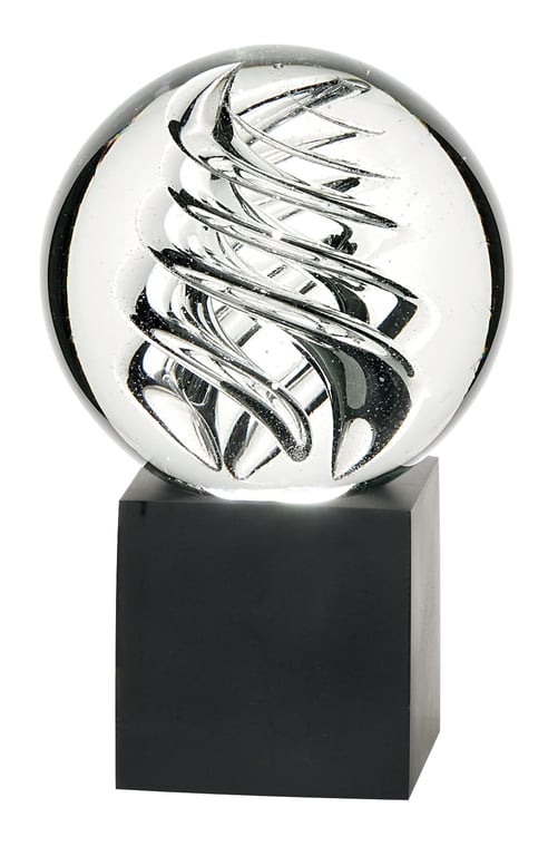 JAFFA® Frosted Swirl Art Glass Award, Large — view 4