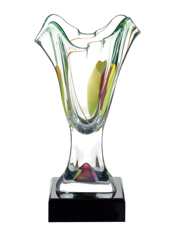 JAFFA® Oceanic Hand-Blown Art Glass Vase — view 4