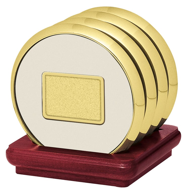 JAFFA® Four Coasters with Solid Cherry Stand — view 18