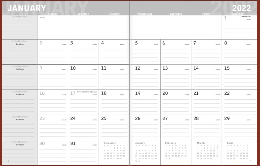 Triumph® Calendars Classic Monthly Planner — view 38