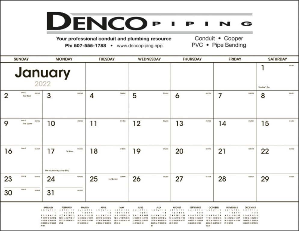 Triumph® Calendars Black & White Desk Pad Calendar — view 4