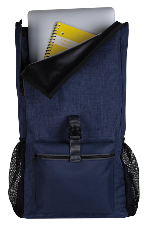 Tuck Backpack with Fold-Over Top and Laptop Sleeve — view 12