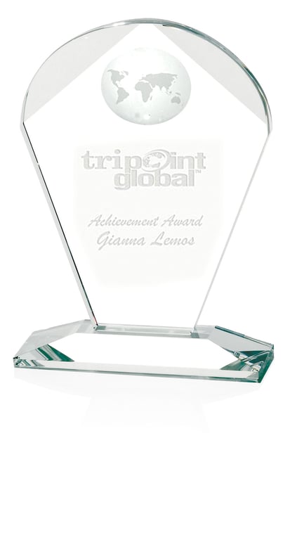 JAFFA® Geodesic Crystal Award, Small — view 3