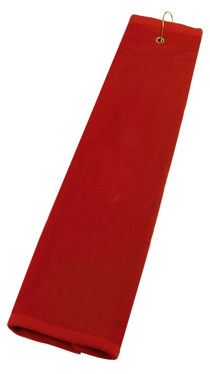 Golf Tri-Fold Towel with Metal Grommet and Hook — view 9