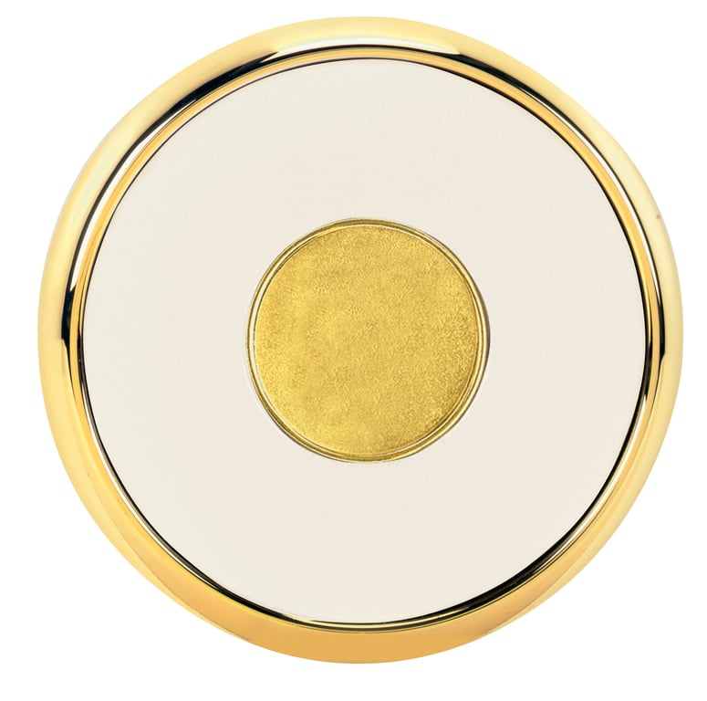 JAFFA® Round Brass Coaster with Leather Face and Cork Back — view 30