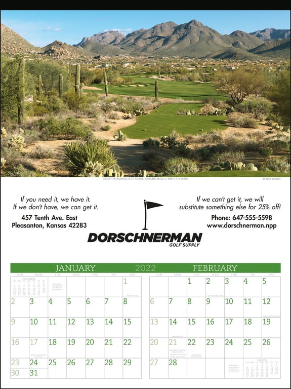 Triumph® Calendars Executive Golf Calendar, 17 x 23 in. — view 7