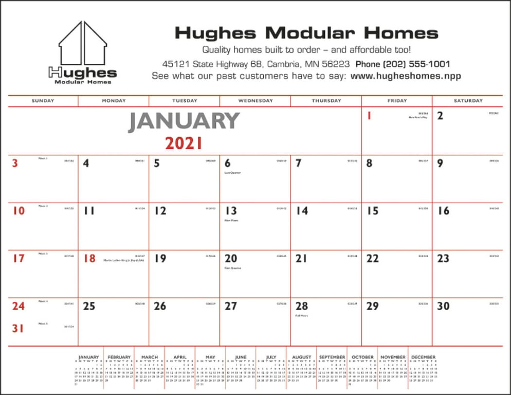 Triumph® Calendars Red & Black Desk Pad Calendar — view 2