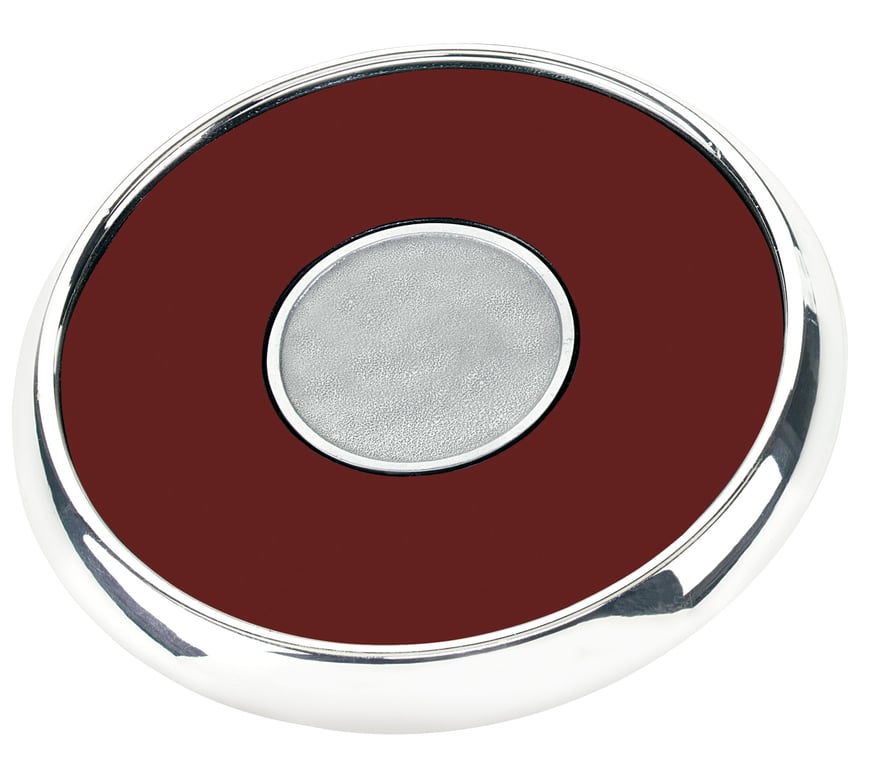 JAFFA® Round Zinc Coaster with Leather Face and Cork Back — view 26