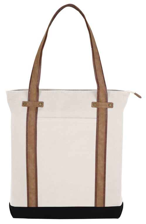 KAPSTON® San Marco Cotton Canvas Tote with PU and Suede Handles — view 33