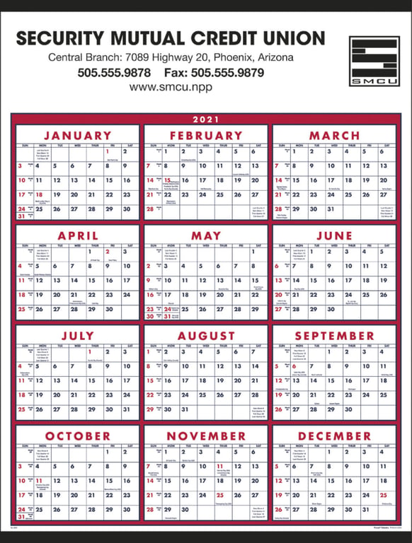 Triumph® Calendars Span-A-Year Calendar, 22 x 29 In. — view 4