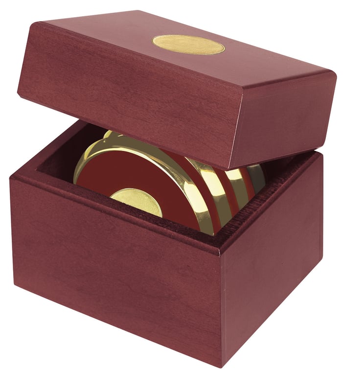 JAFFA® Four Coasters with Solid Cherry Chest — view 19