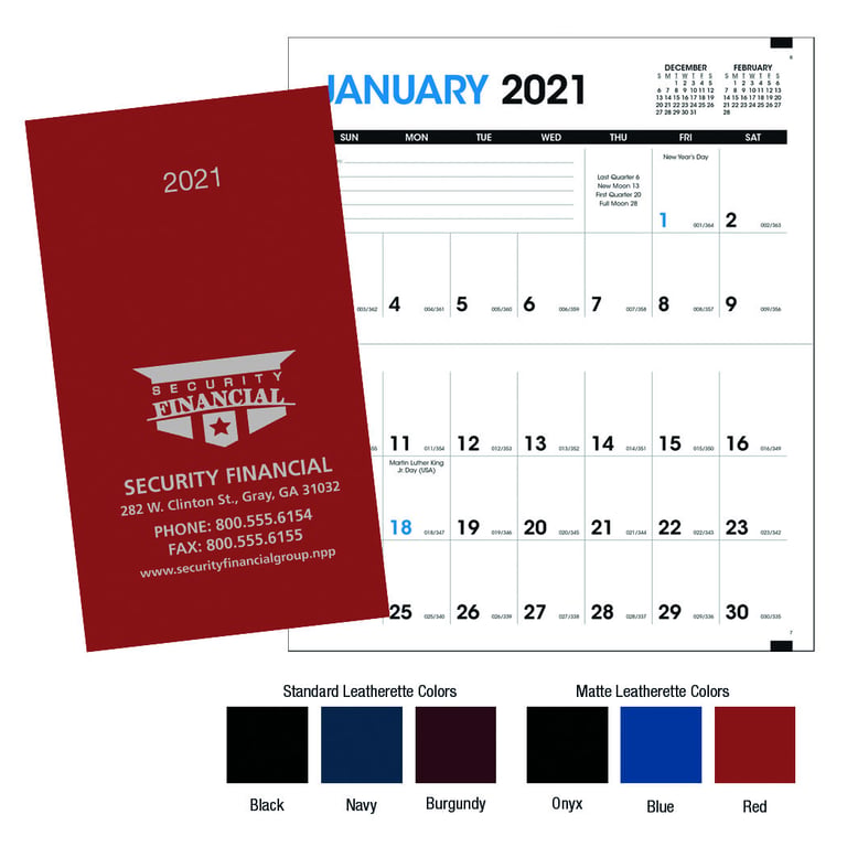 Triumph® Monthly Pocket Planner, Leatherette Cover — view 14