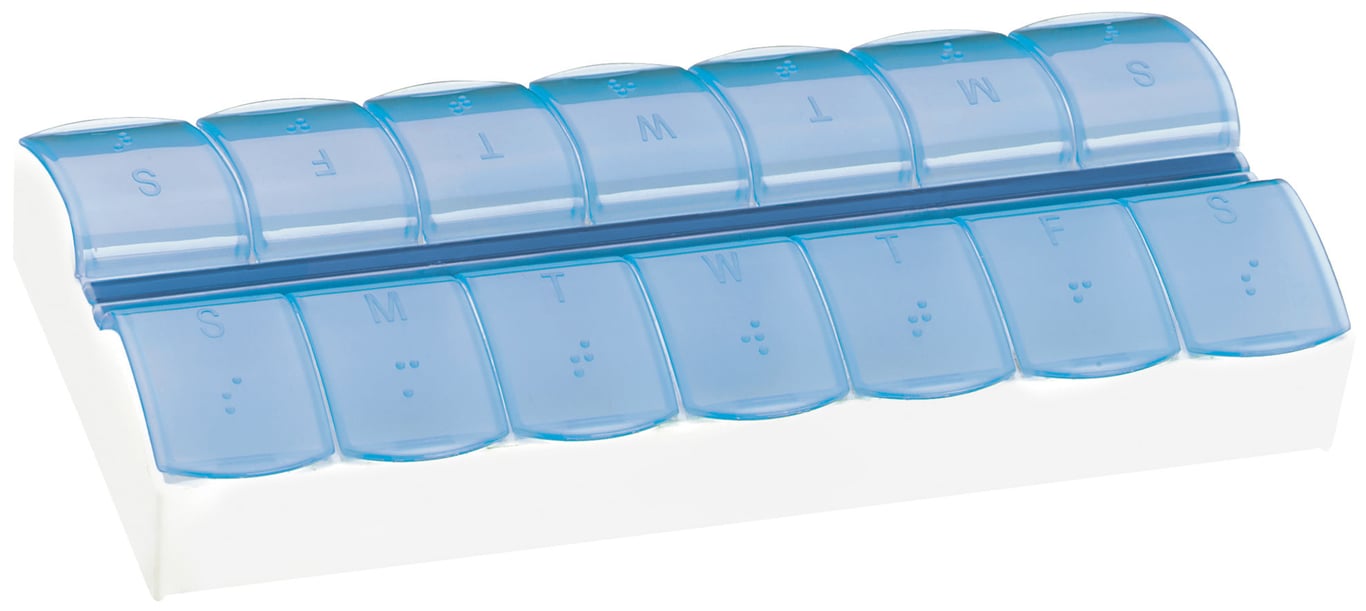 AM/PM Jumbo Easy Scoop Pill Box with 14 Compartments — view 8