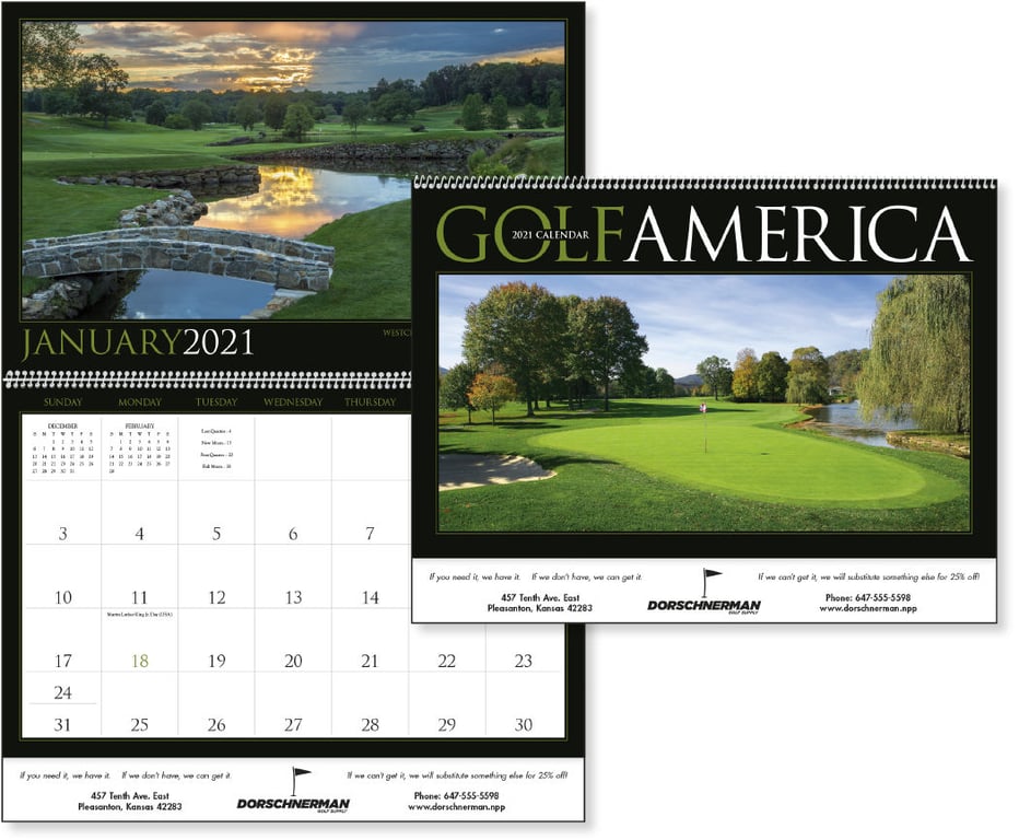 Triumph® Calendars Golf America Wall Calendar, 16 x 22 in. — view 8