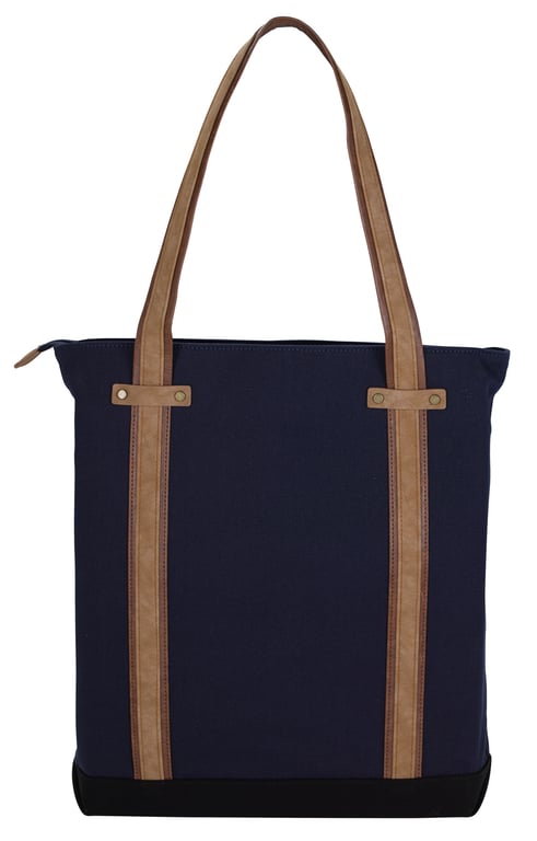 KAPSTON® San Marco Cotton Canvas Tote with PU and Suede Handles — view 34