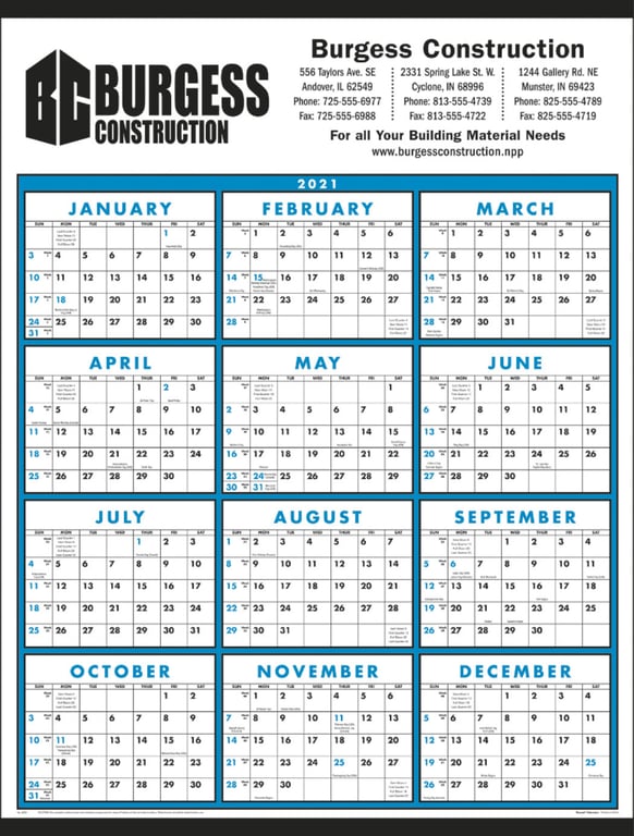 Triumph® Calendars Span-A-Year Non-Laminated Wall Calendar — view 3
